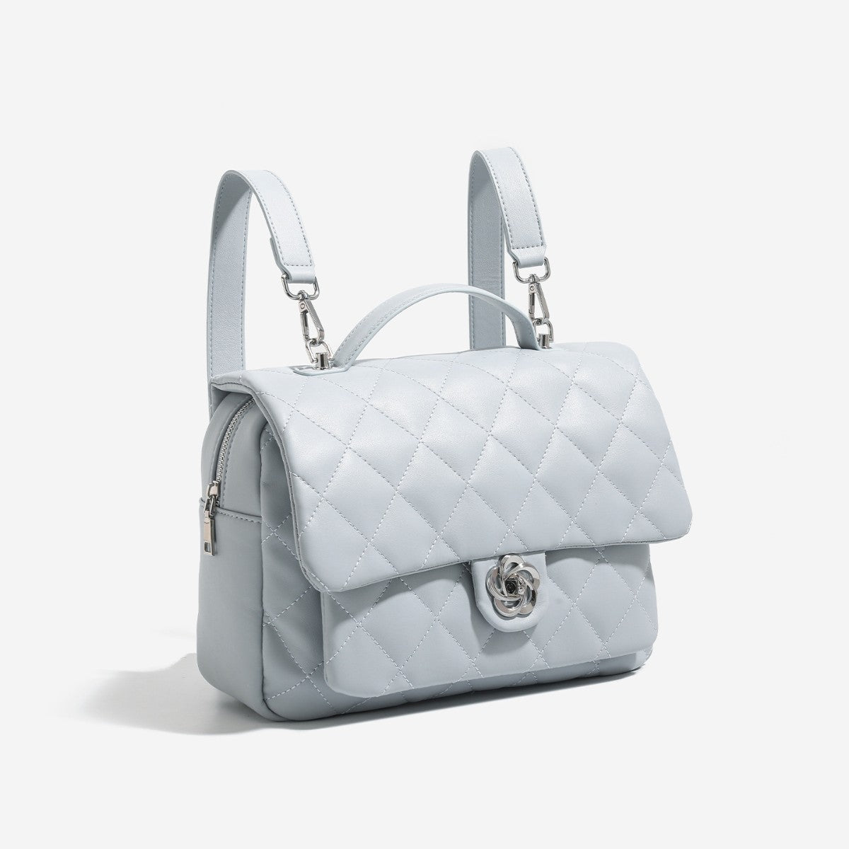 Women's Classic Style Rhombus Chain High-grade Preppy Backpacks