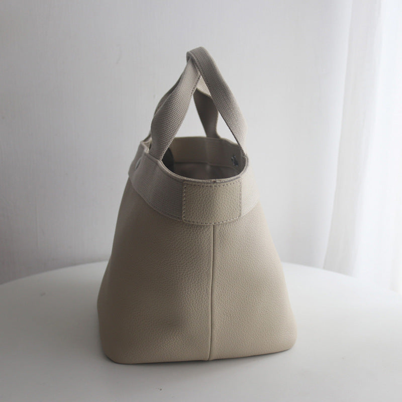 Women's Soft Glutinous First Layer Cowhide Portable Handbags