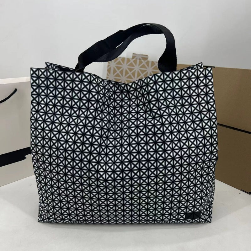 Geometric Diamond Pattern Silicone Check Lifetime Shoulder Bags
