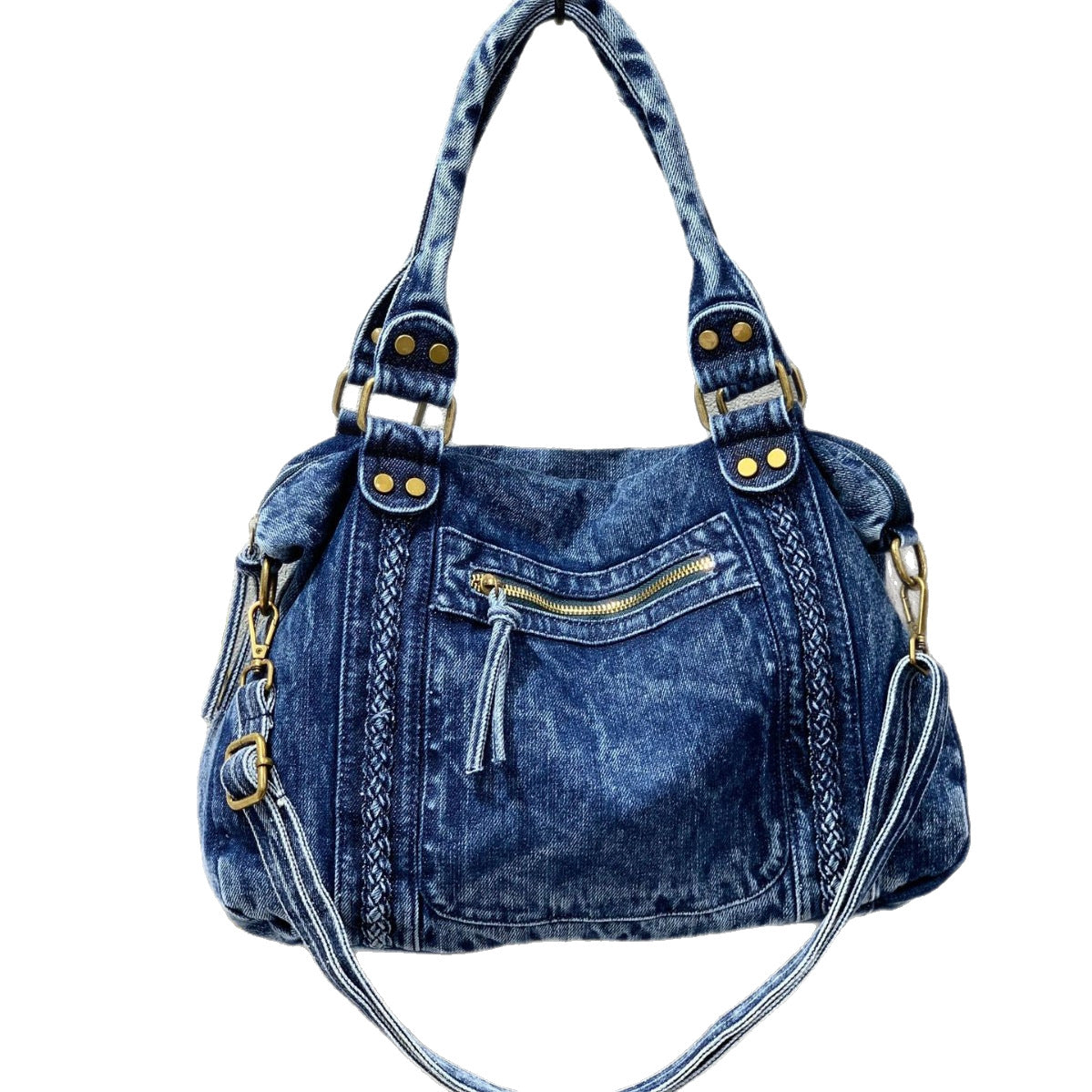 Women's Wash Water Large Capacity Motorcycle Vintage Tote Bags