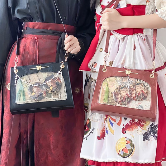 Daily Transparent Two-dimensional Badge Bar Style Backpacks