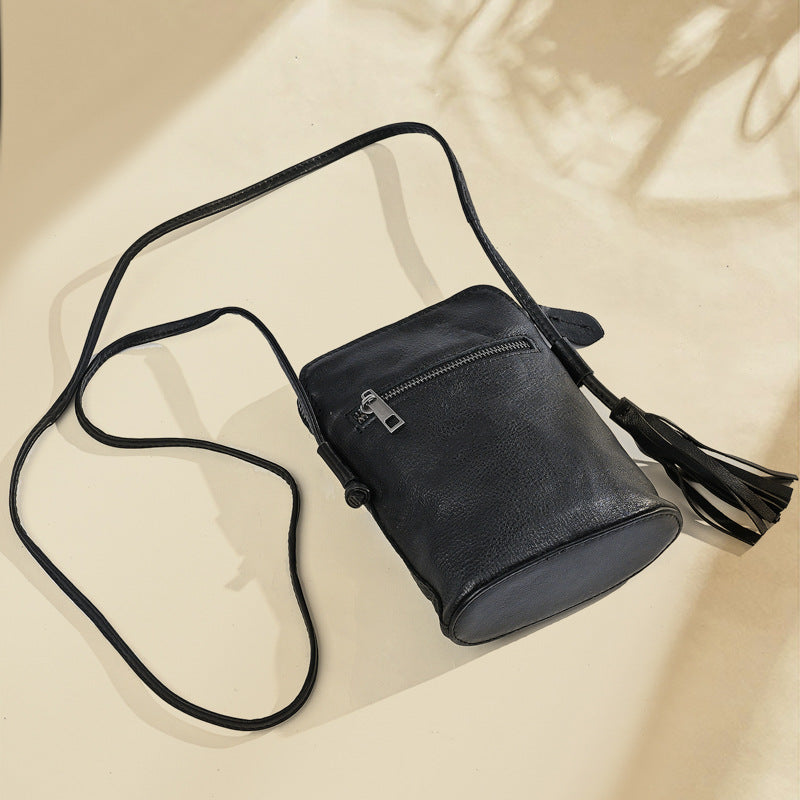 Women's Genuine Leather First Layer Cowhide Personality Crossbody Bags