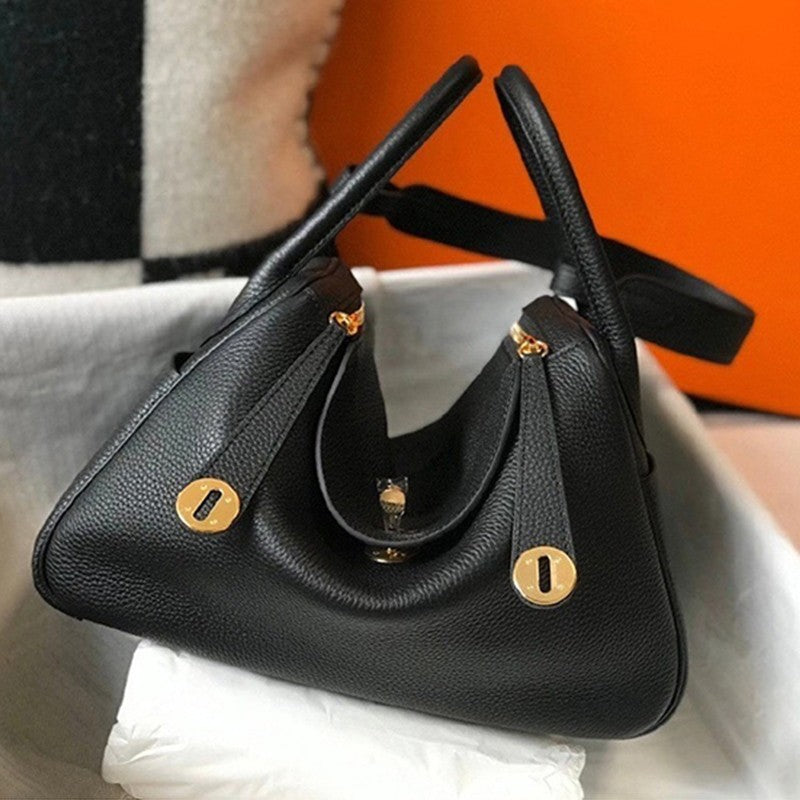 Women's Lindy Mini Doctor Cow Leather Portable Shoulder Bags