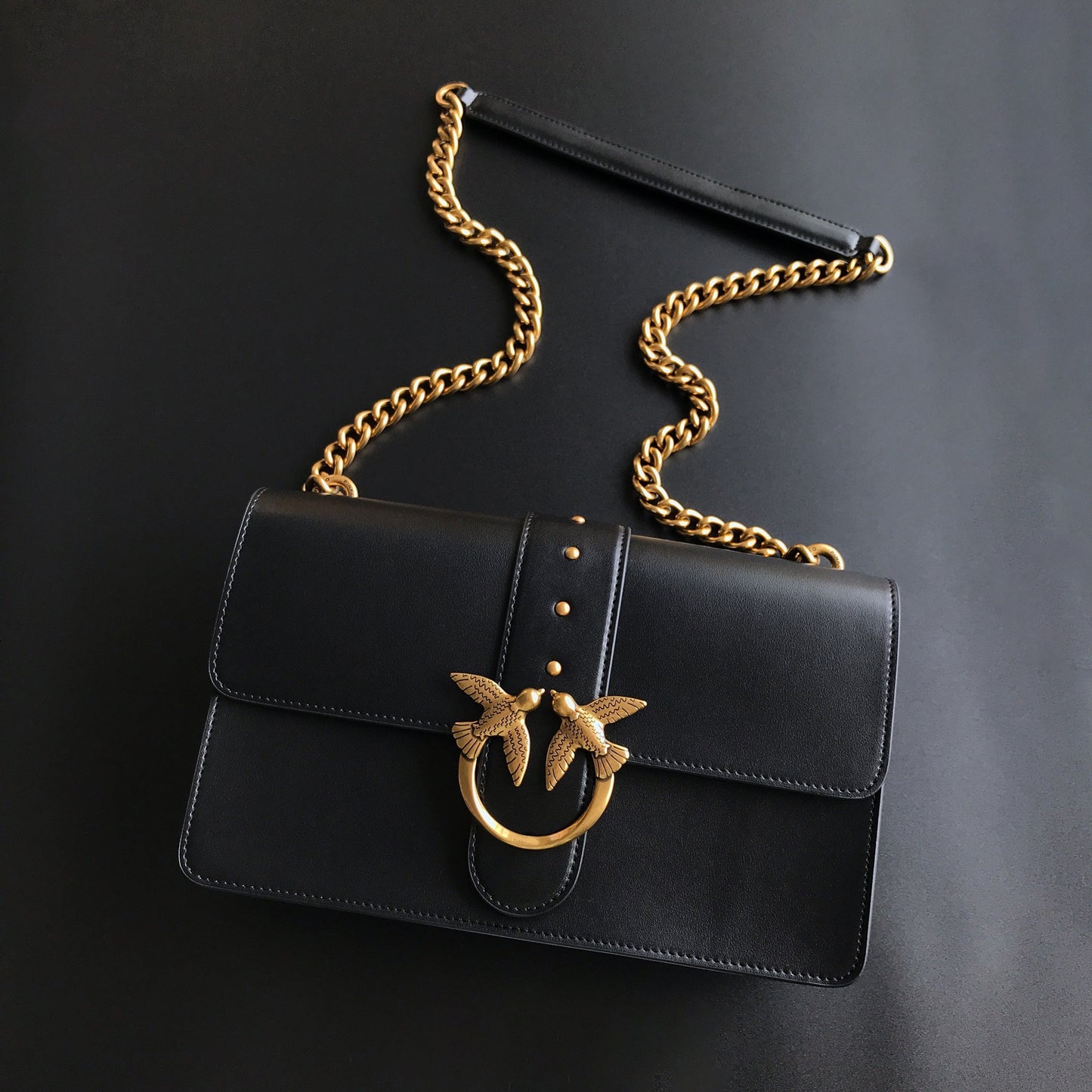Genuine Leather Swallow Wine God Chain Shoulder Bags