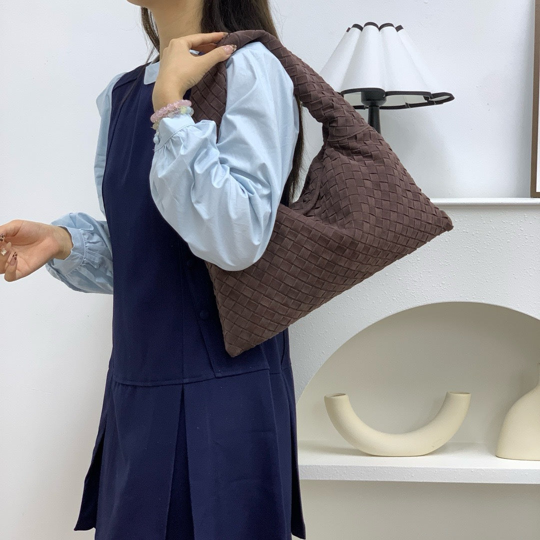 Women's Frosted Suede Large Capacity Croissant Crossbody Bags