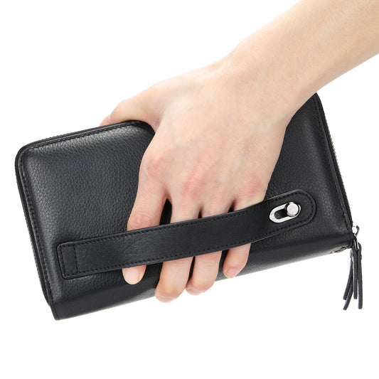 Men's Clutch Long Leather First Layer Cowhide Men's Handbags