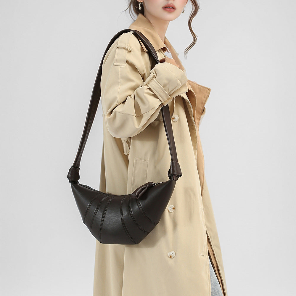 Niche Faux Sheepskin Croissant Fashion One Bags