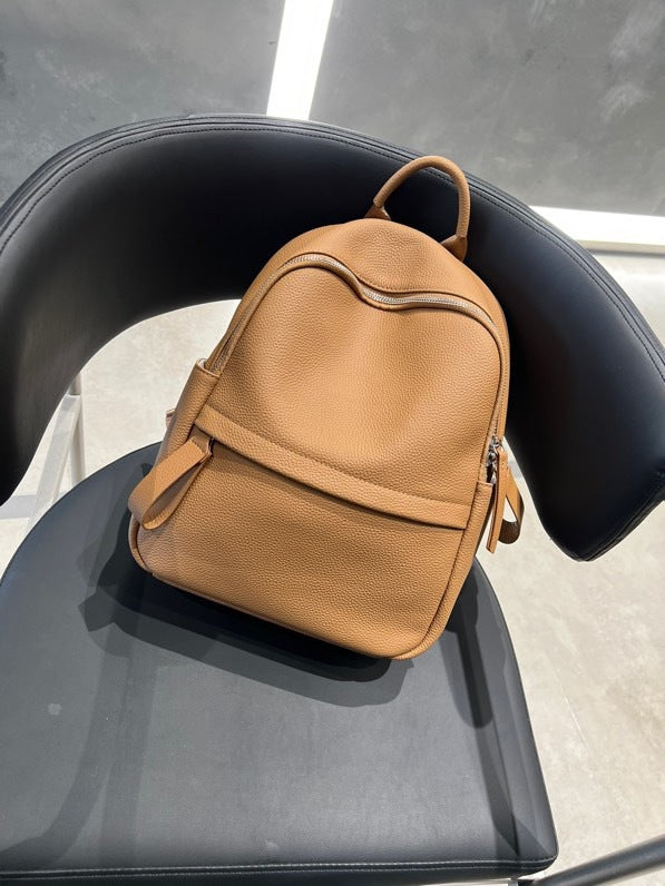 Women's First Layer Leather Large Capacity Commuter Backpacks