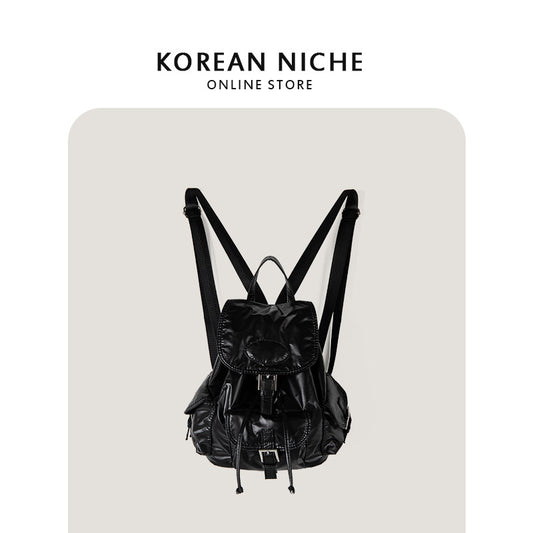 Korean Drawstring Large Capacity Flip Design Backpacks