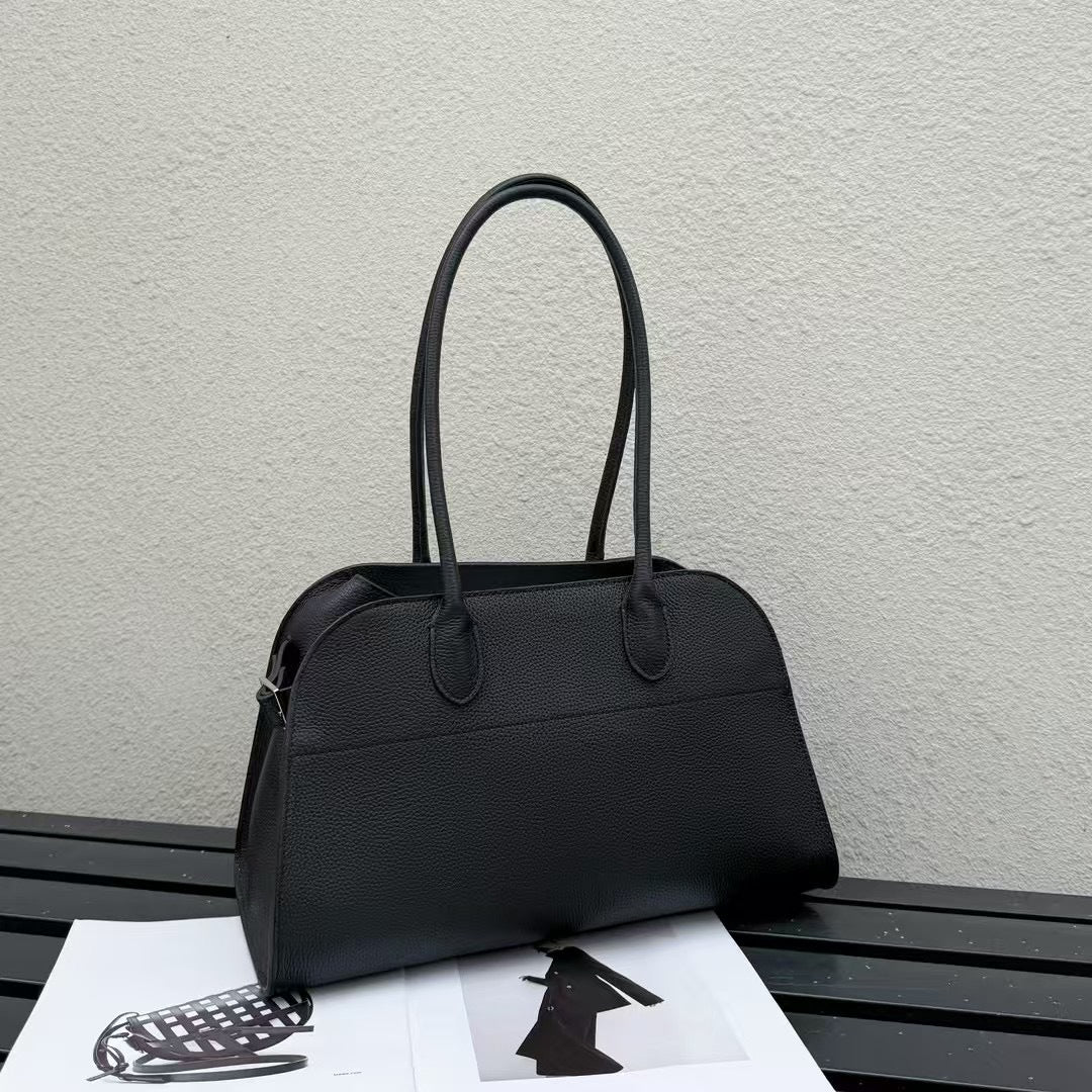 Large Capacity High-grade Lychee Pattern Cowhide Bags