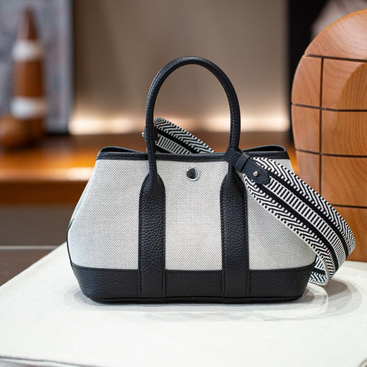 Women's Wax Line First Layer Cowhide Hand-held Handbags