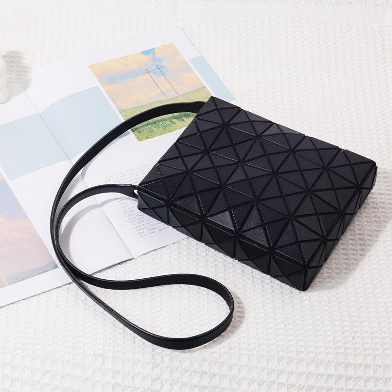 Box Geometric Diamond Pattern Portable Fashion Crossbody Bags