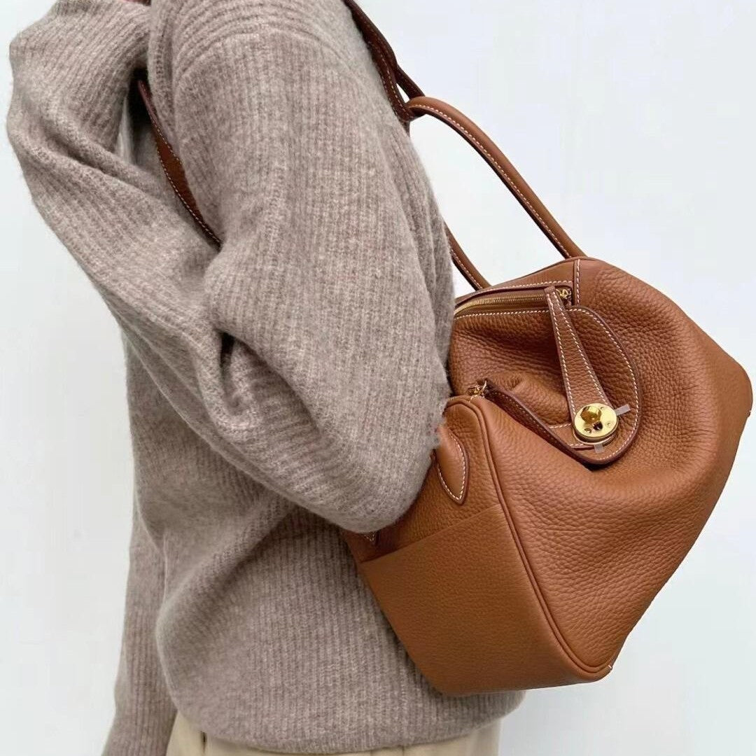 Women's First Layer Cowhide Lindy Large Capacity Bags