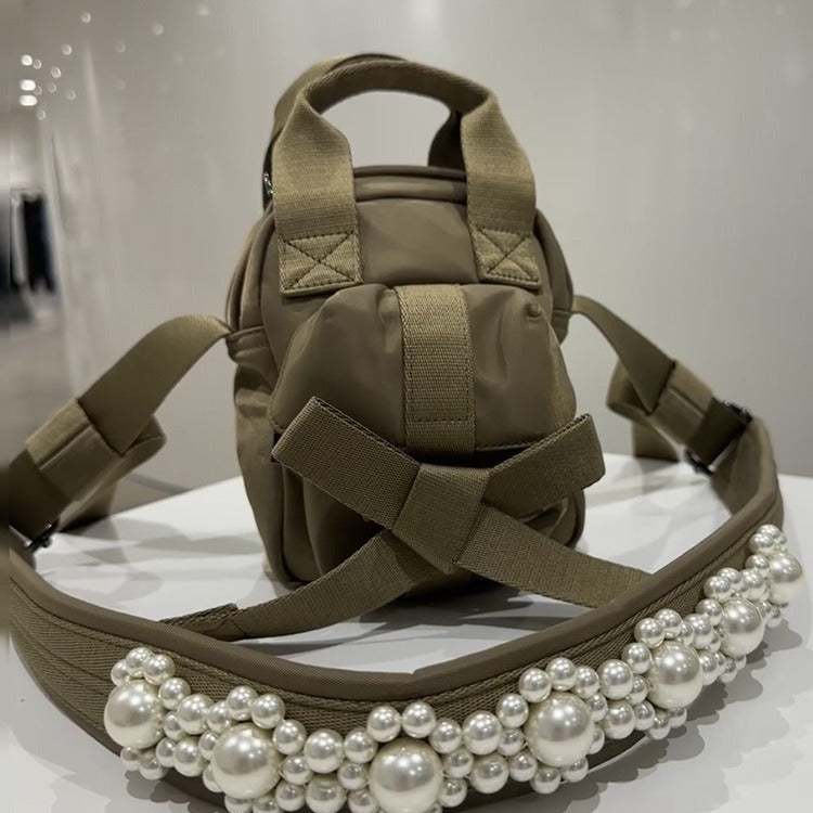 Popular Classic Women's Nylon Pearl Mobile Crossbody Bags