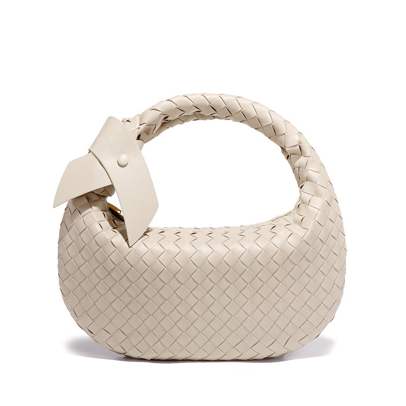 Women's Woven Fashion Knotted Round Large Capacity Handbags