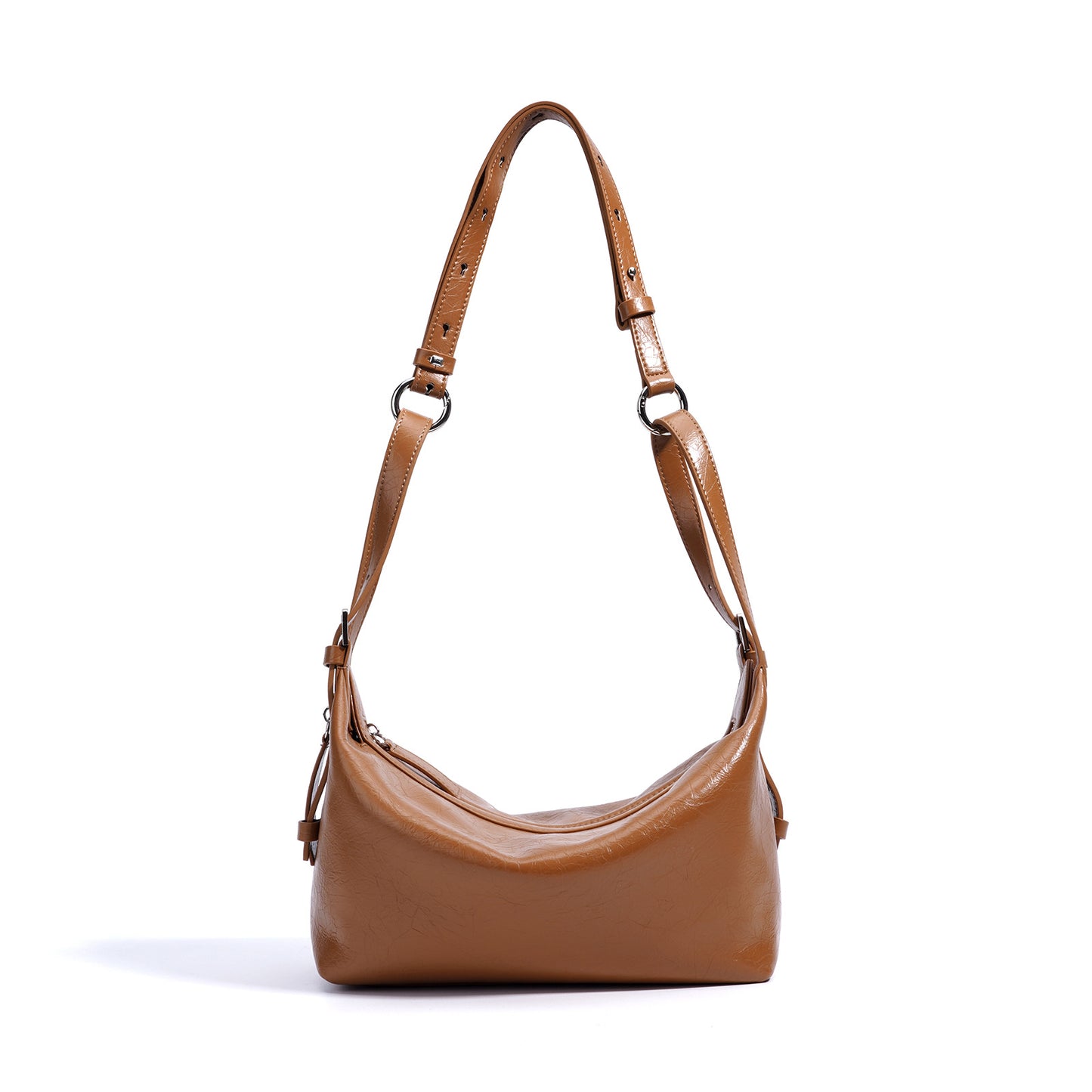 Women's Fashion Simple Leather Niche Oil Wax Shoulder Bags