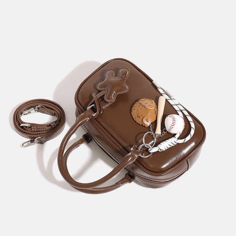 Design Bowling Female Cute Vintage Boston Bags