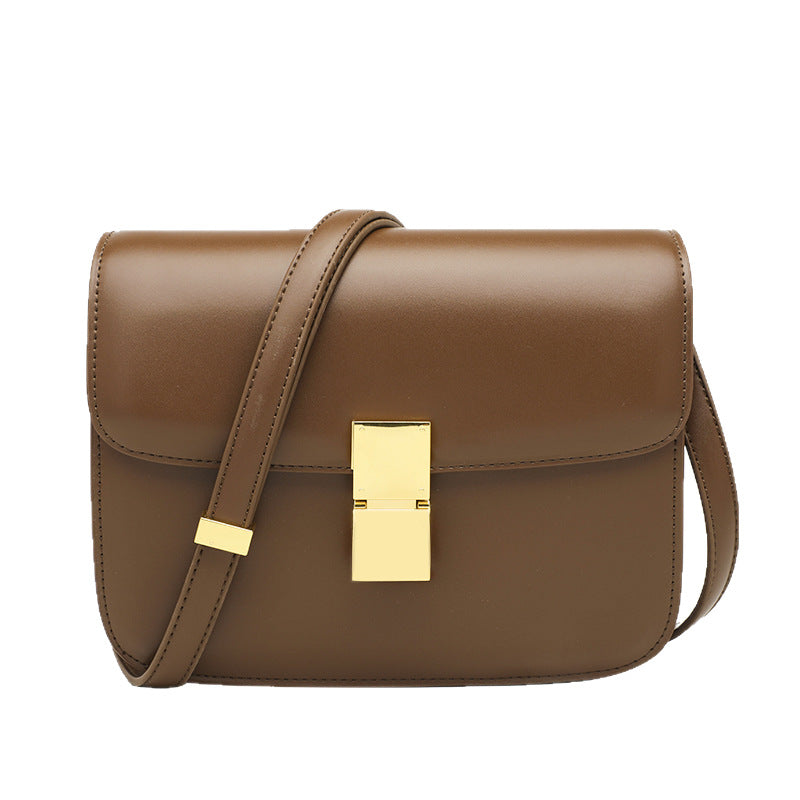 Women's Fashion Retro Genuine Leather One Stewardess Shoulder Bags