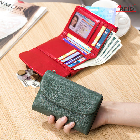 Women's Fashion Short Soft Textured Large Capacity Ladies Wallets