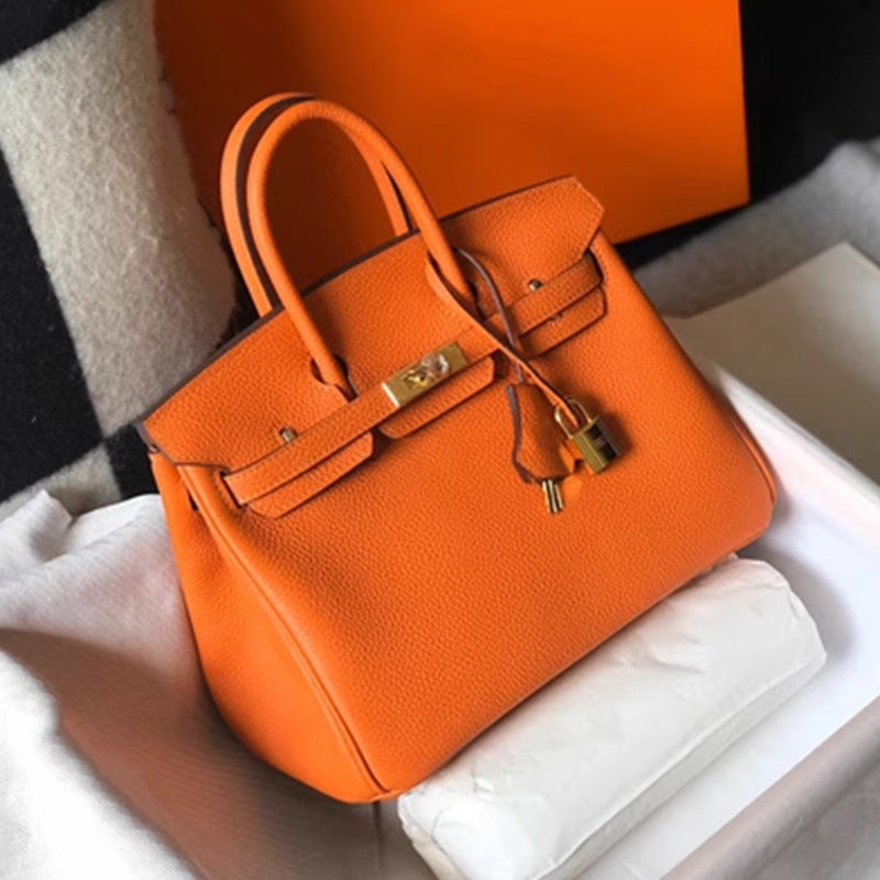 Women's First Layer Cowhide High-grade Large Capacity Handbags