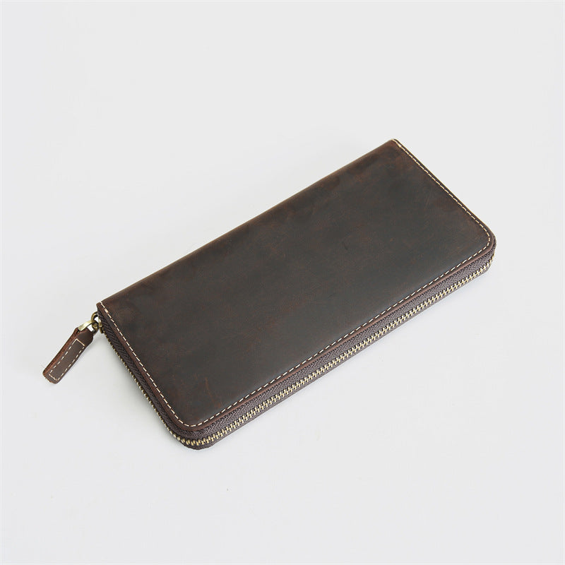 Men's Retro Crazy Horse First Layer Cowhide Men's Wallets