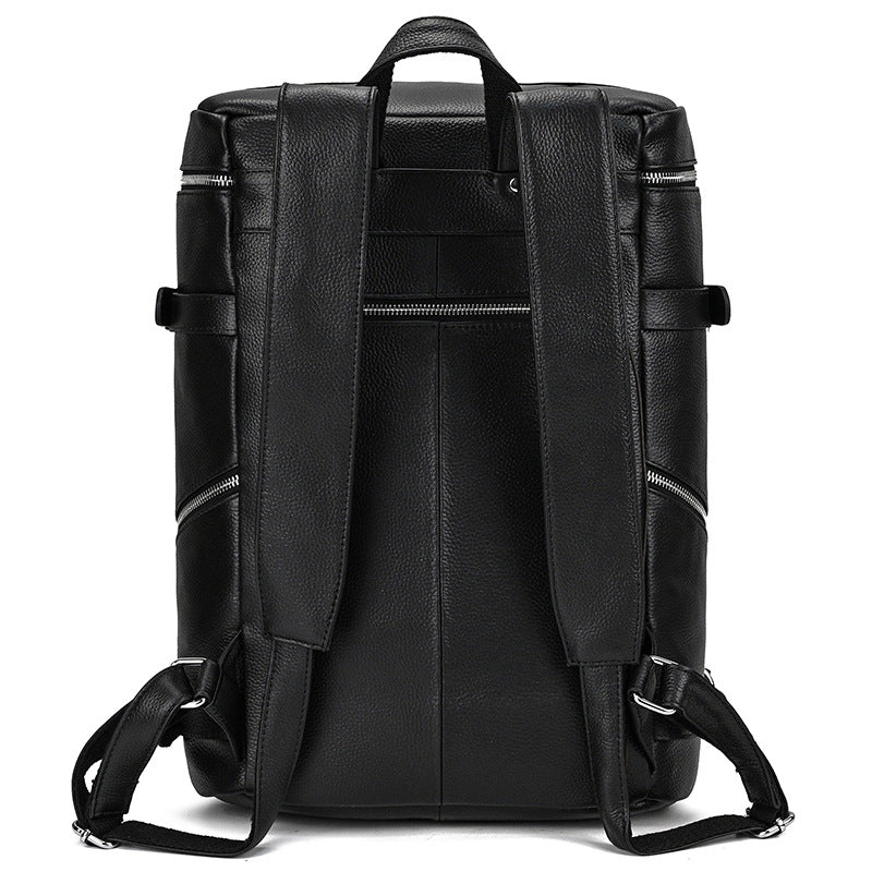Men's Fashion First Layer Cowhide Large Capacity Backpacks