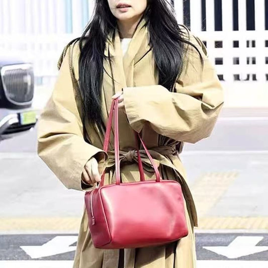 Trendy Women's Bowling Sheepskin Portable Underarm Bags