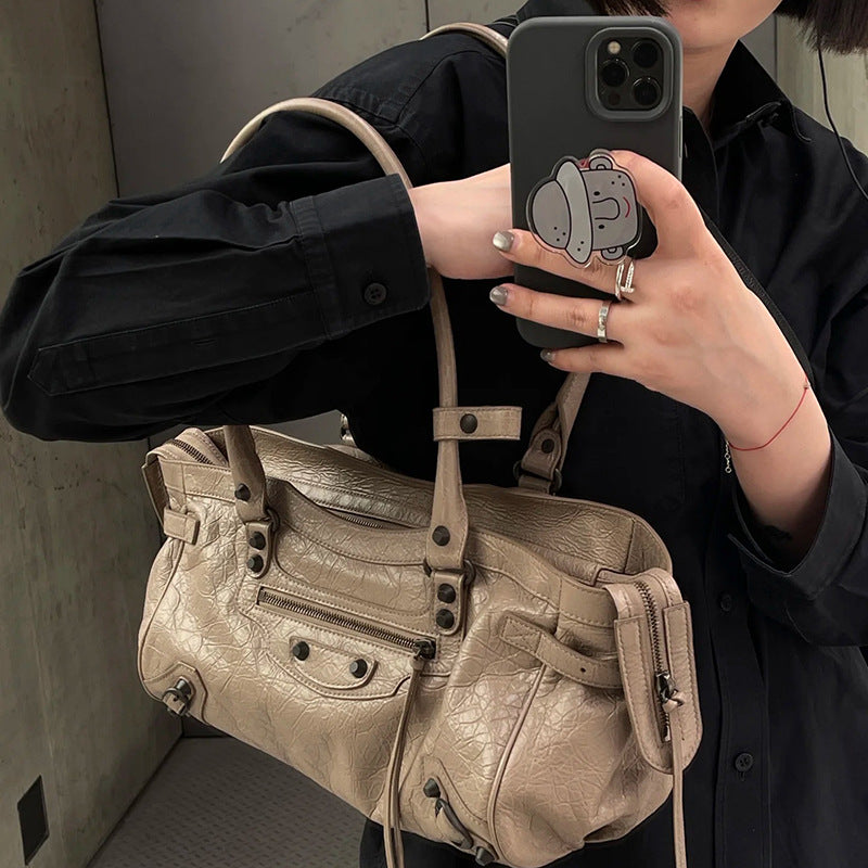 Women's Hot Punk Motorcycle Large Capacity Portable Bags