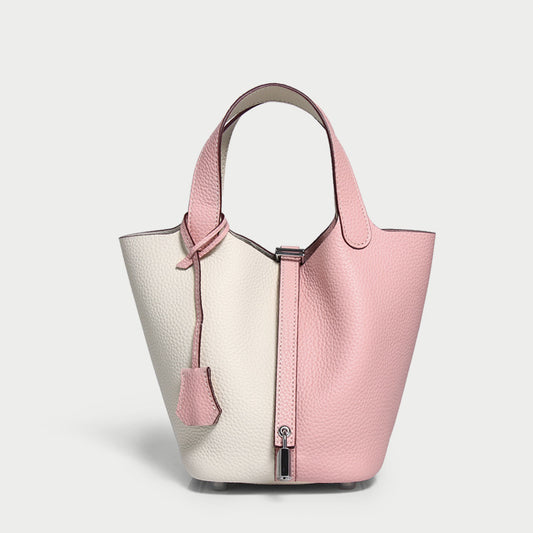 Women's Trendy Color Matching Vegetable Basket Large Capacity Handbags