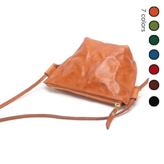 Women's Treasure First Layer Cowhide Retro Mini Crossbody Bags