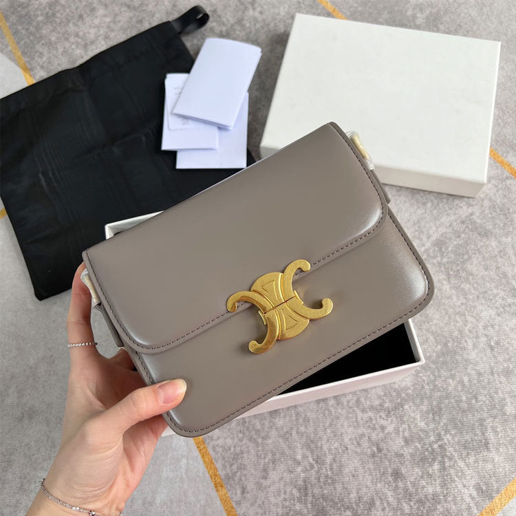 Women's Arc Upgraded Hardware Top Layer Leather Crossbody Bags