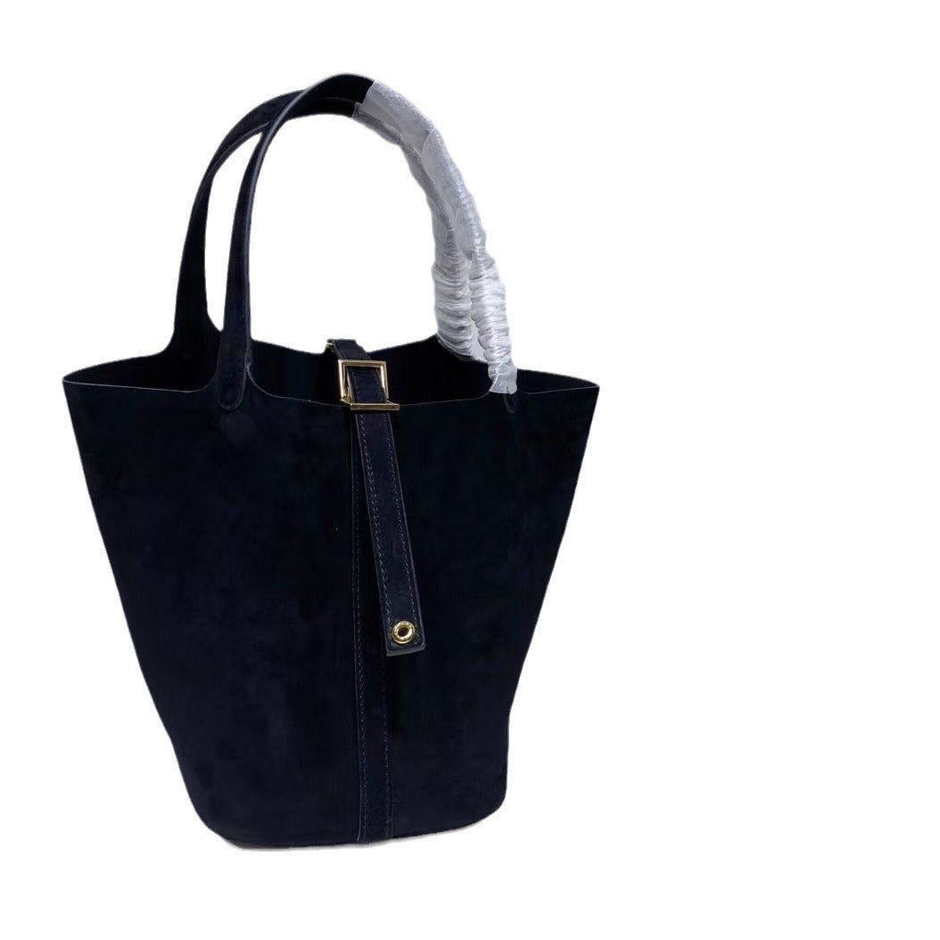 Women's Suede Matte Leather Vegetable Basket Fashion Handbags