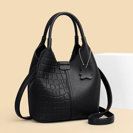 Women's Capacity Korean Style Fashion Mom Texture Handbags