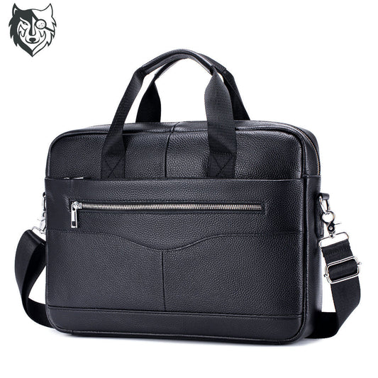 Men's Portfolio Retro Leather Large Capacity Business Men's Handbags