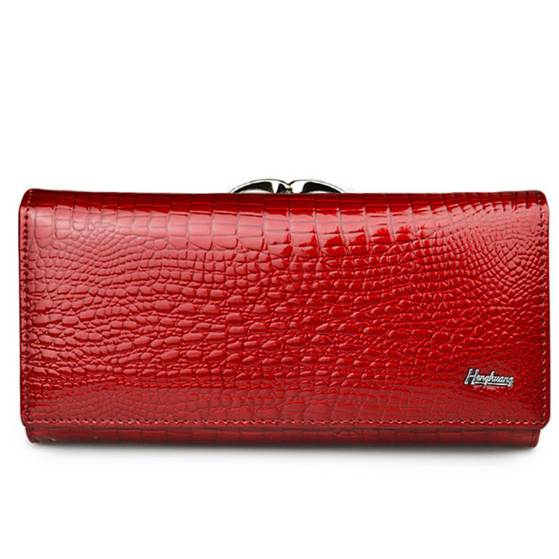 Glamorous Women's Leather Patent Fashion Clutch Ladies Wallets