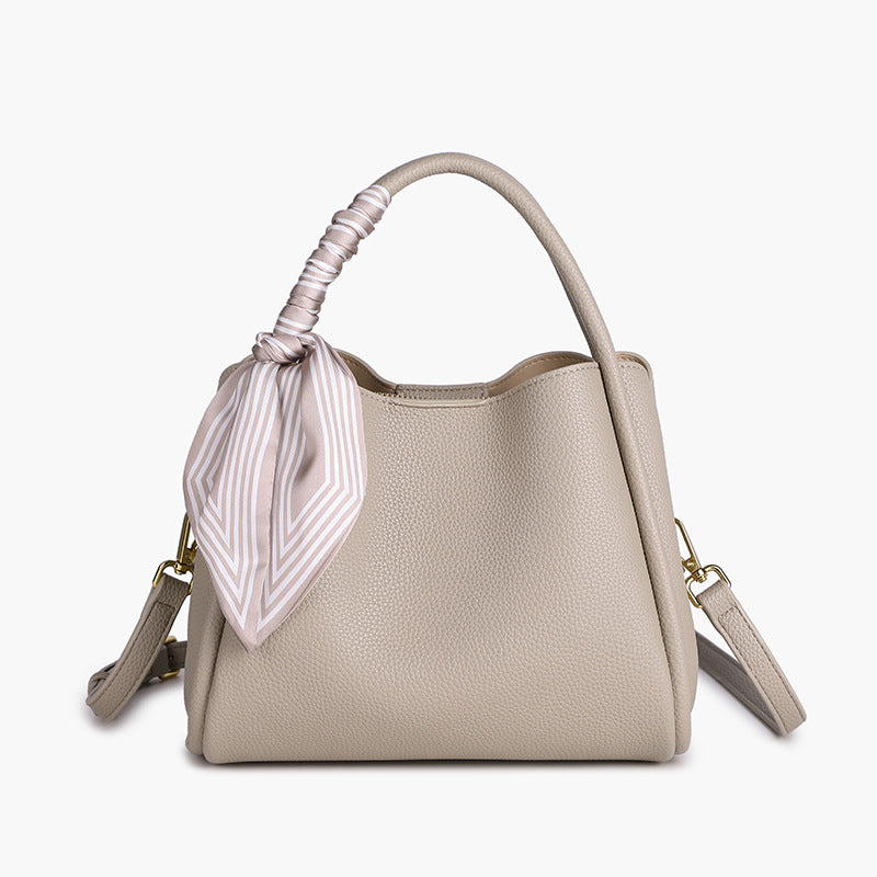 Women's Capacity Korean Style Pure Color Minimal Handbags