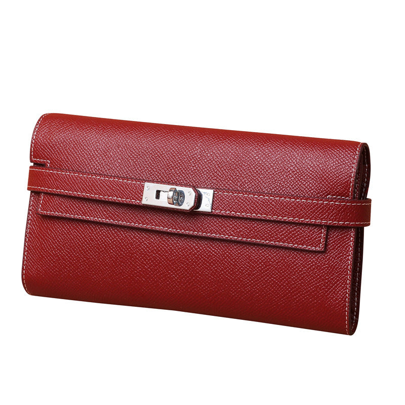 Women's Fashion Classic Palm Print Cowhide Clutch Ladies Wallets