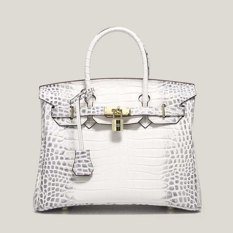 Women's Pattern Genuine Leather First Layer Cowhide Handbags