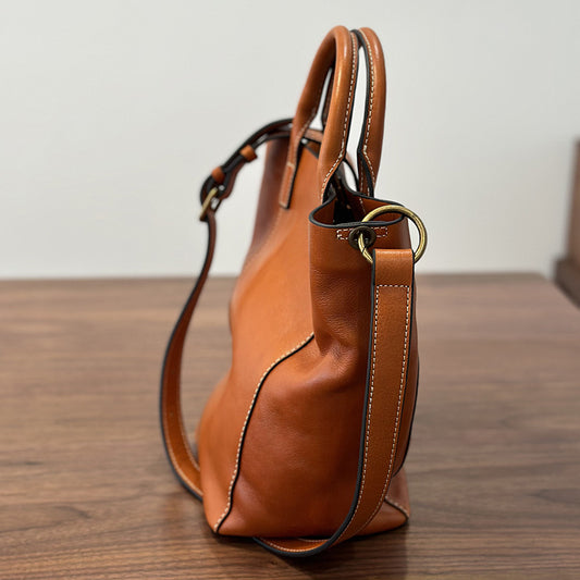 Top Layer Leather Simple Genuine Mother Retro Leisure Handbags