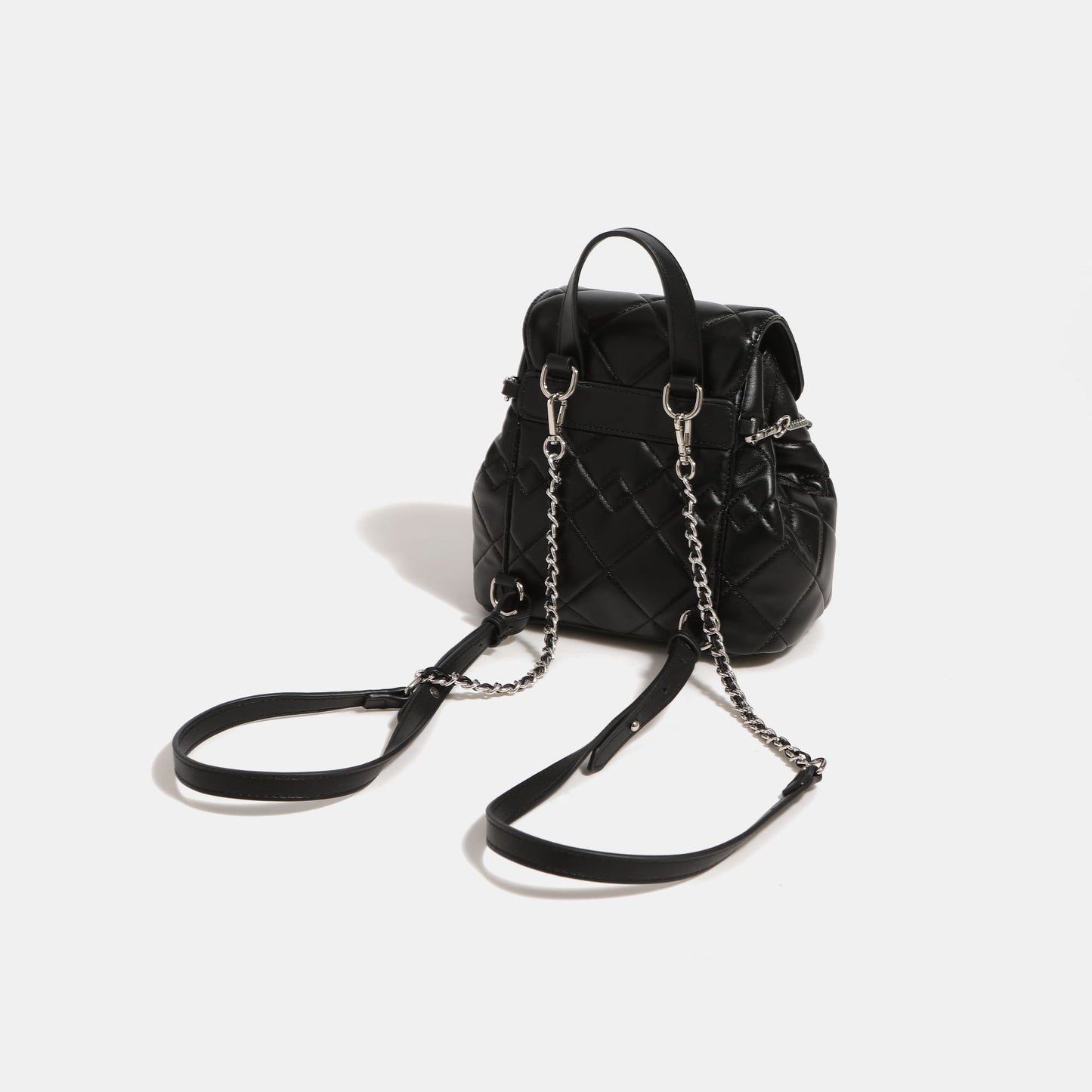 Women's Classic Style Rhombus Design High-grade Chain Backpacks