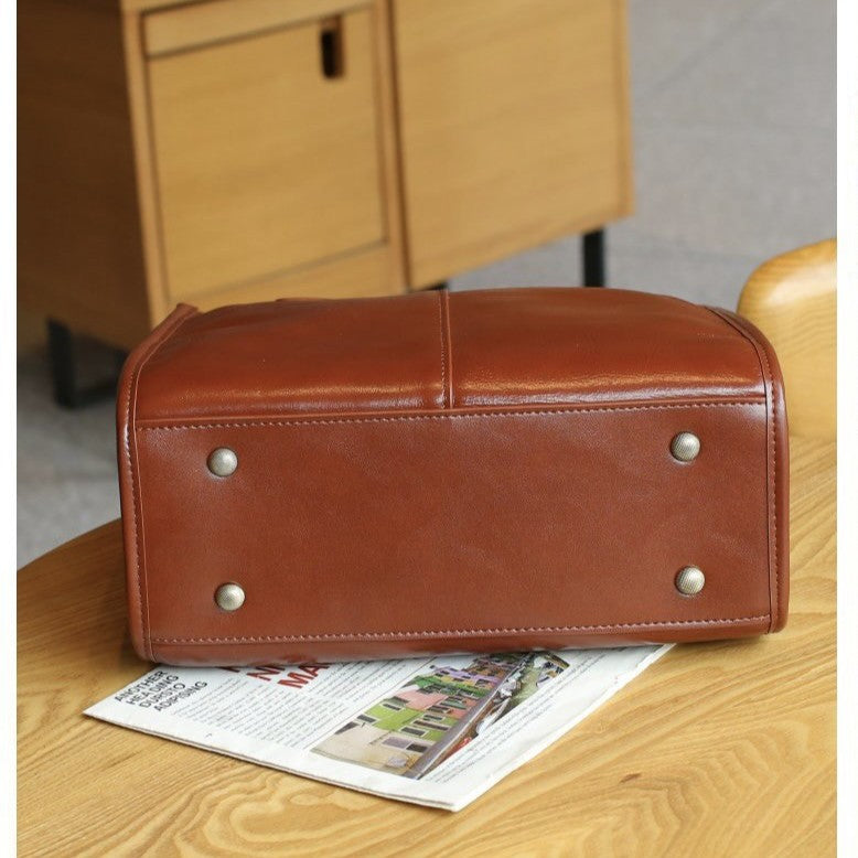Capacity Fashion Elegant Commuter Genuine Leather Tote Bags