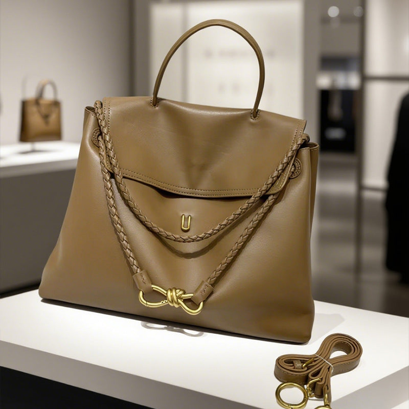 Cool Fashion Bow Gold Genuine Leather Buckle