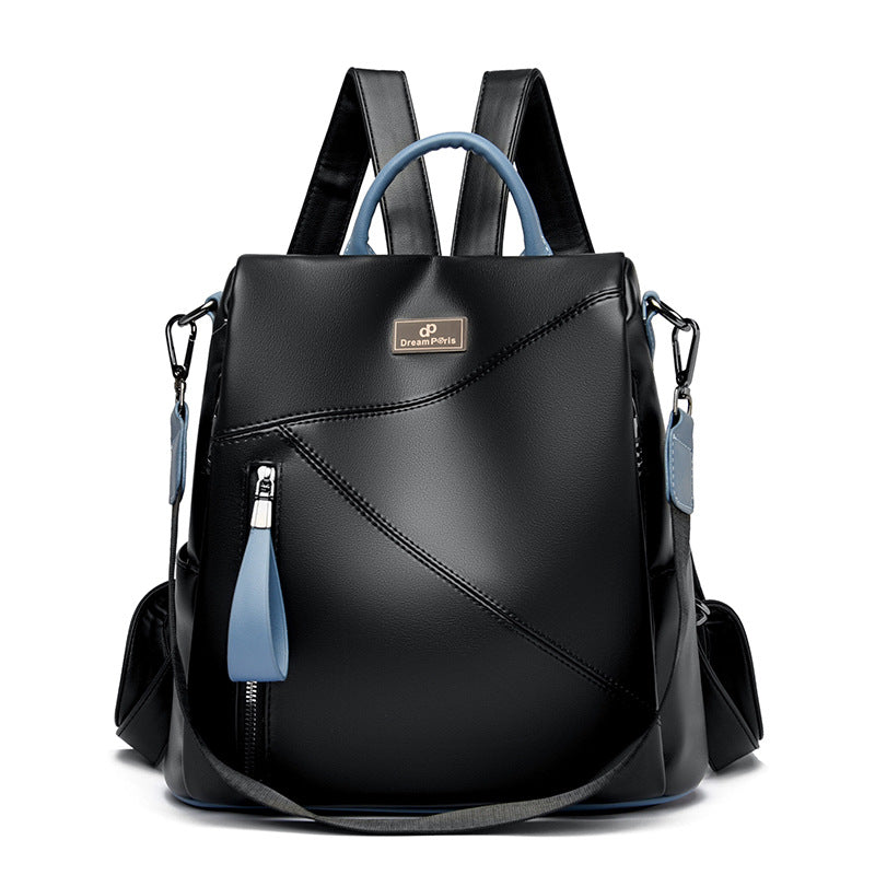 Women's Leather Korean Style Simple Fashion Soft Backpacks