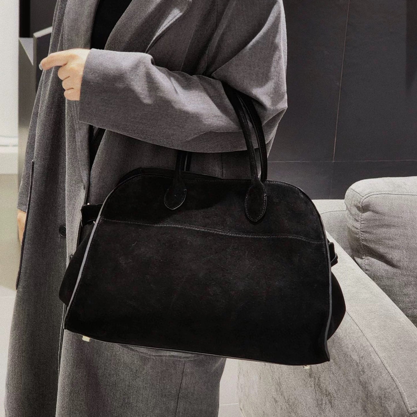 Autumn Large Capacity Totes Genuine Leather Tote Bags