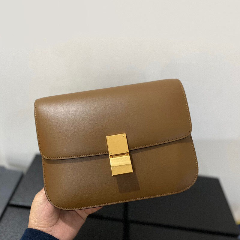 Fashion Cattlehide Leather Genuine Simple Retro Shoulder Bags