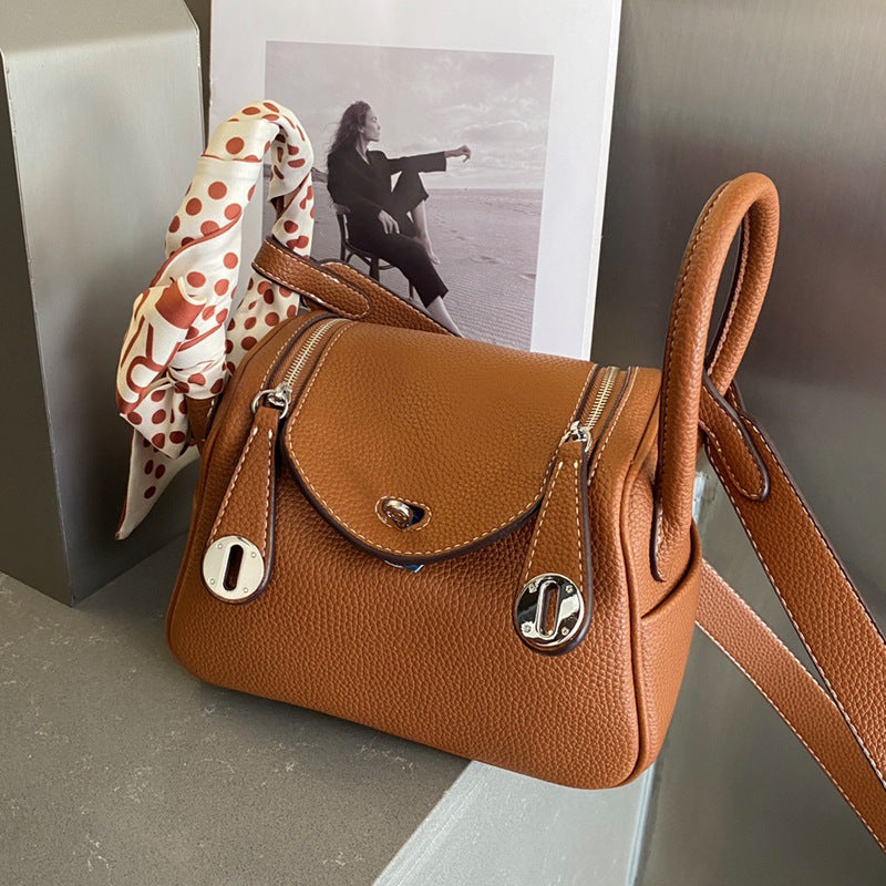 Women's Mini Lindi Leather Underarm Pillow Portable Crossbody Bags