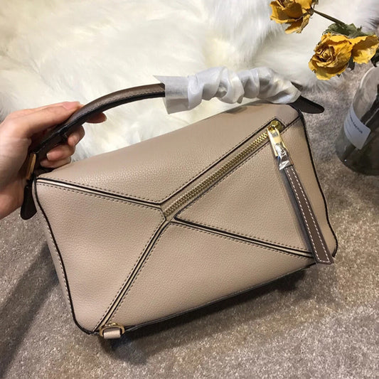 Women's Pattern Genuine Leather Geometric Pillow Stitching Crossbody Bags