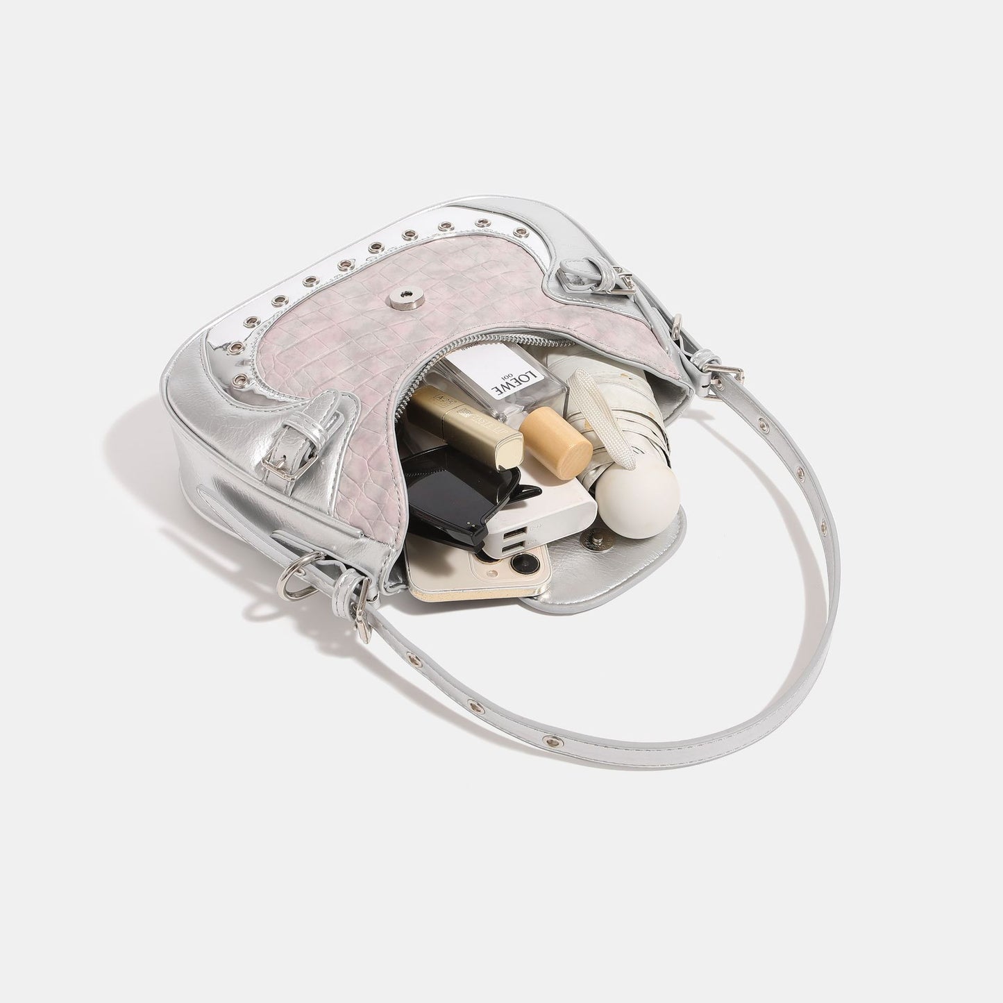 Motorcycle Female Design Crocodile Pattern Underarm Armpit Bags