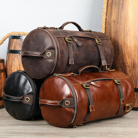 Men's Large Capacity Leather Personalized Traveling First Backpacks