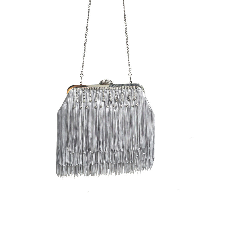 Banquet Hand Tassel Rhinestone Female Dinner Handbags